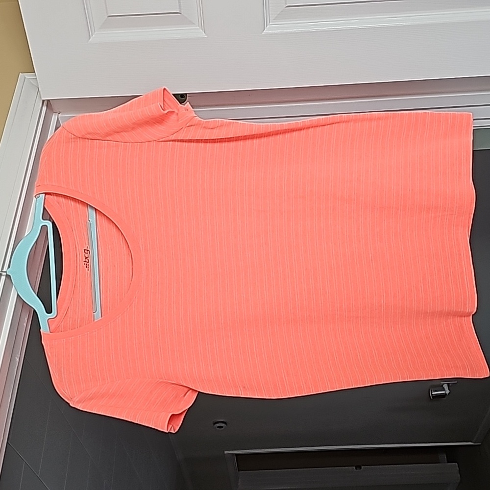 bcg neon orange with white stripes, short- sleeve t-shirt Size XL - Picture 5 of 11
